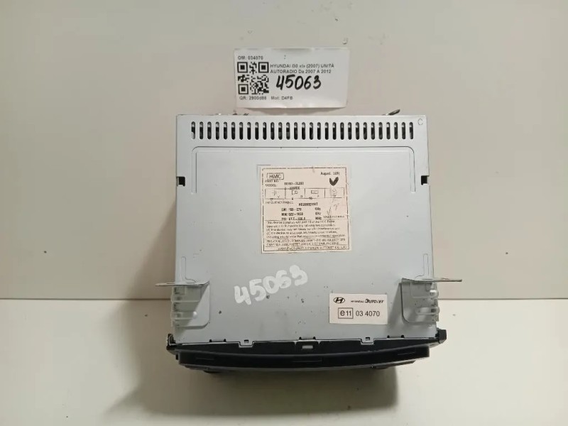 Unità Autoradio 034070 Hyundai I30 I 2007