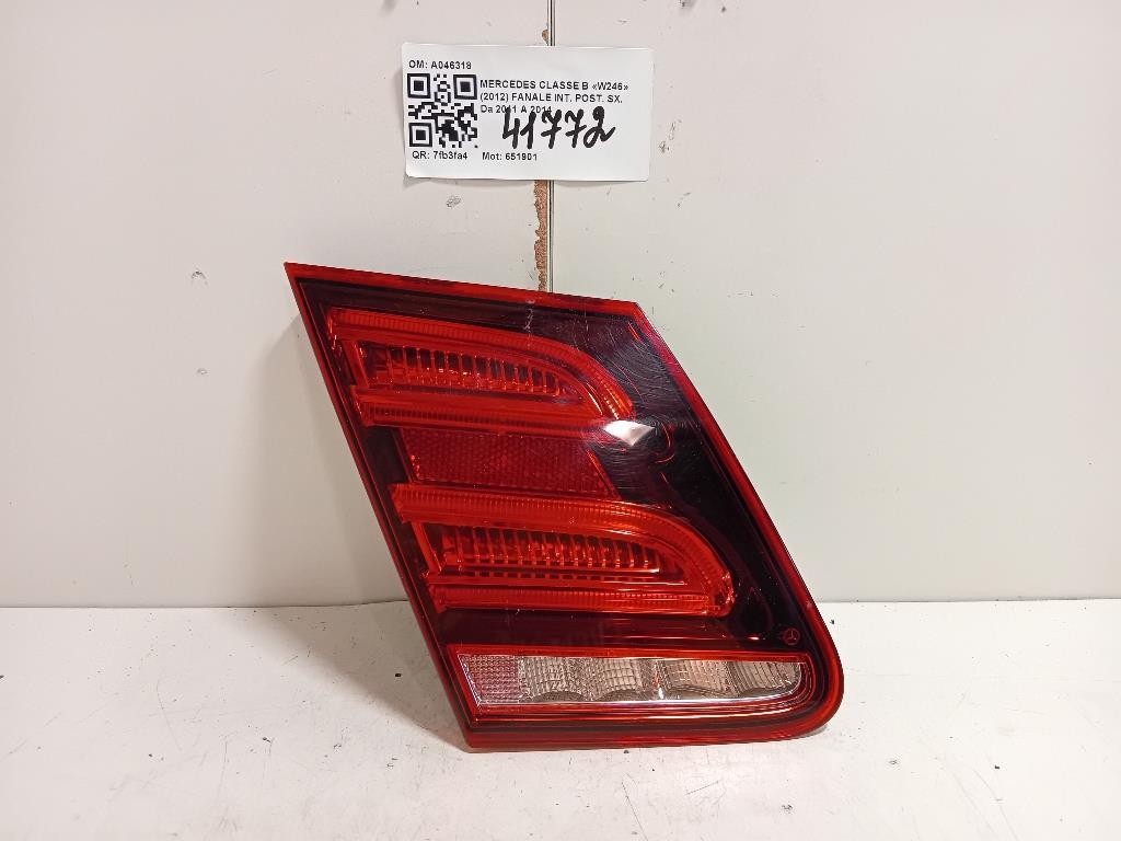 Fanale INT POST SX A046318 Mercedes Classe B W246 2012