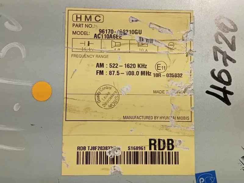 Unità Autoradio 61014035 Hyundai I30 II 2015