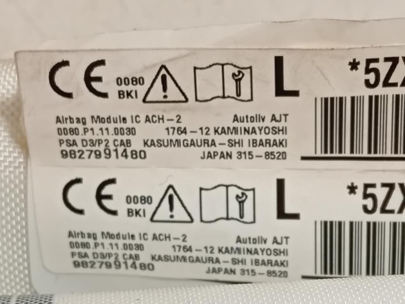 Air-bag A Tendina SX 9827991480 Opel Corsa F 2019