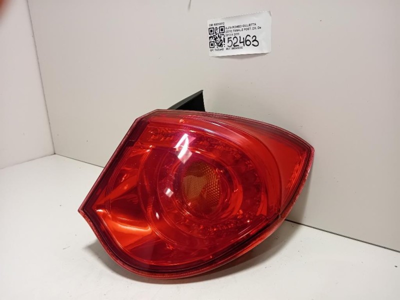 Fanale POST DX 50513612 Alfa Romeo Giulietta 2013