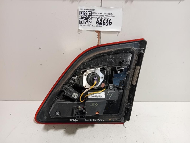 Fanale INT POST SX A1669068601 Mercedes Classe ML W166 2012