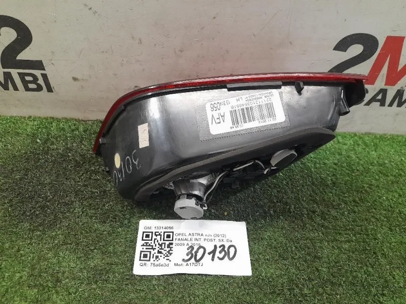 Fanale INT POST SX 13314056 Opel Astra J 2012