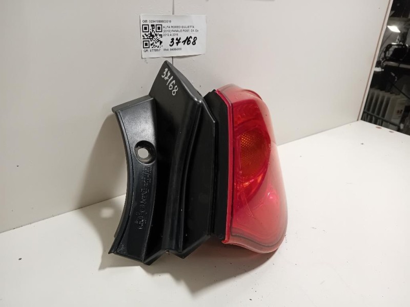 Fanale POST DX 02041099900010 Alfa Romeo Giulietta 2013