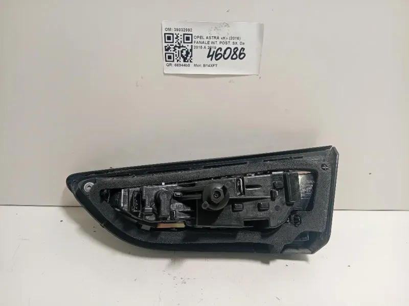 Fanale INT POST SX 39032992 Opel Astra K 2016