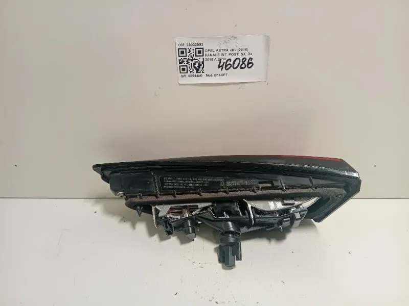 Fanale INT POST SX 39032992 Opel Astra K 2016