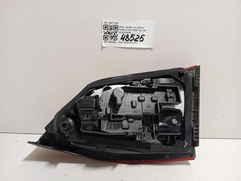 Fanale INT POST SX 39077380 Opel Astra K 2016