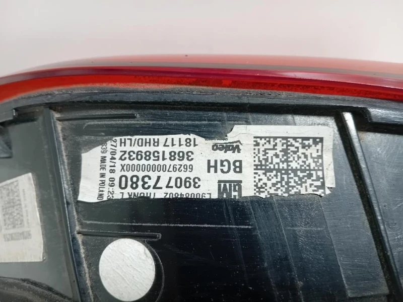 Fanale INT POST SX 39077380 Opel Astra K 2016