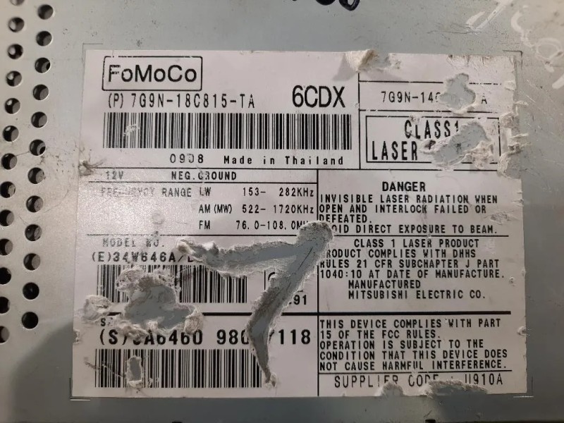 Unità Autoradio 7G9N-18C815-NB Jaguar XF I 2008