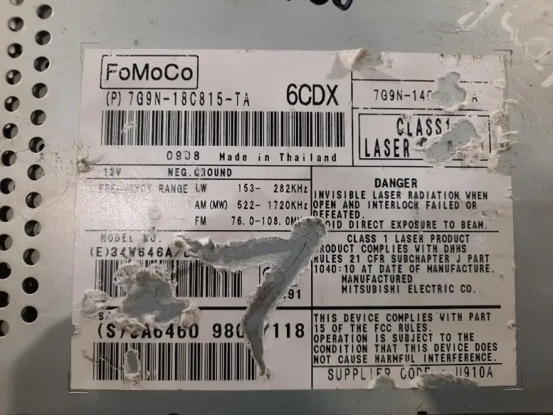 Unità Autoradio 7G9N-18C815-NB Jaguar XF I 2008