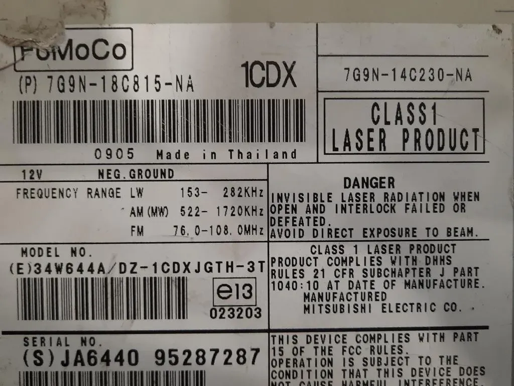 Unità Autoradio 8X23-14C512-AA Jaguar XF I 2008