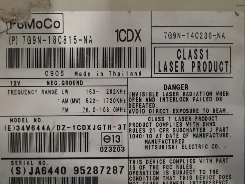 Unità Autoradio 8X23-14C512-AA Jaguar XF I 2008