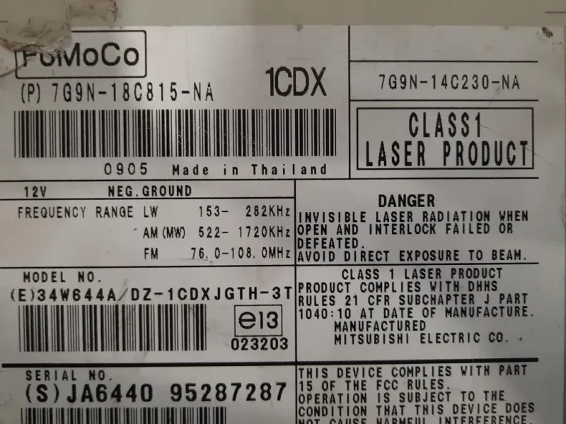 Unità Autoradio 8X23-14C512-AA Jaguar XF I 2008