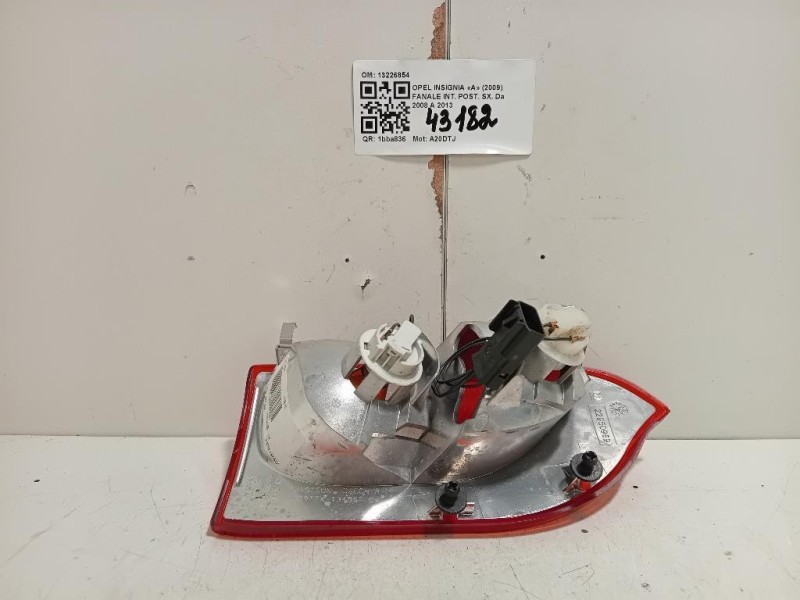 Fanale INT POST SX 13226854 SX Opel Insignia A 2009