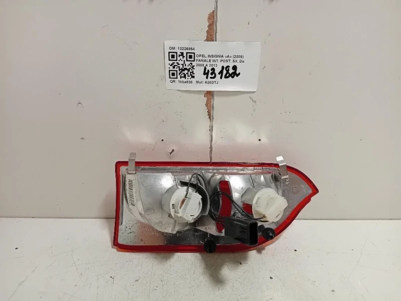 Fanale INT POST SX 13226854 SX Opel Insignia A 2009