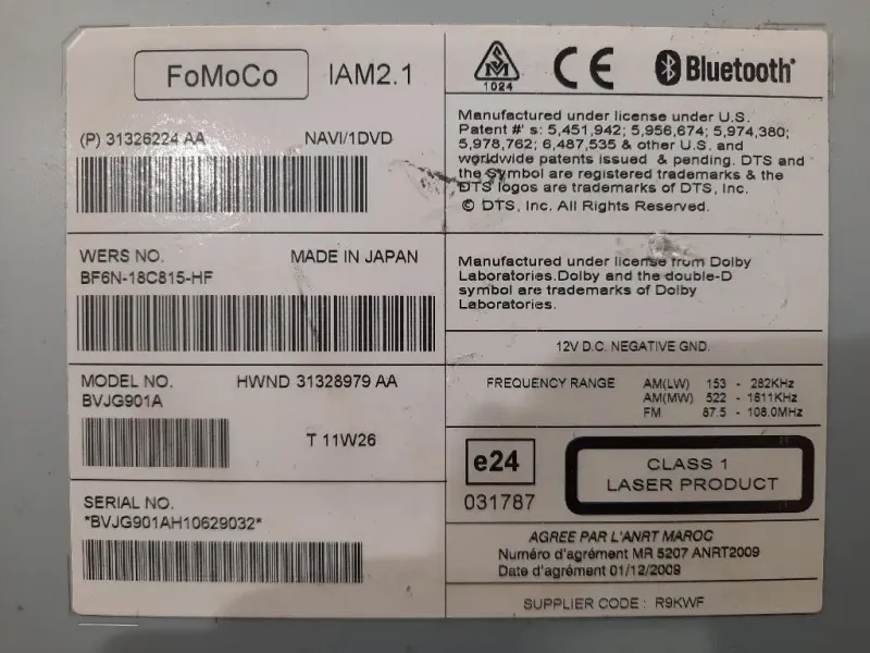 Unità Autoradio BF6N-18C815-HF Jaguar XF I 2011
