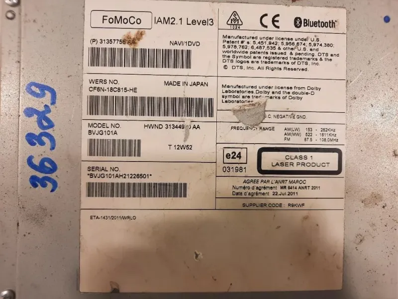 Unità Autoradio CF6N-18C815-HE Jaguar XF I 2011