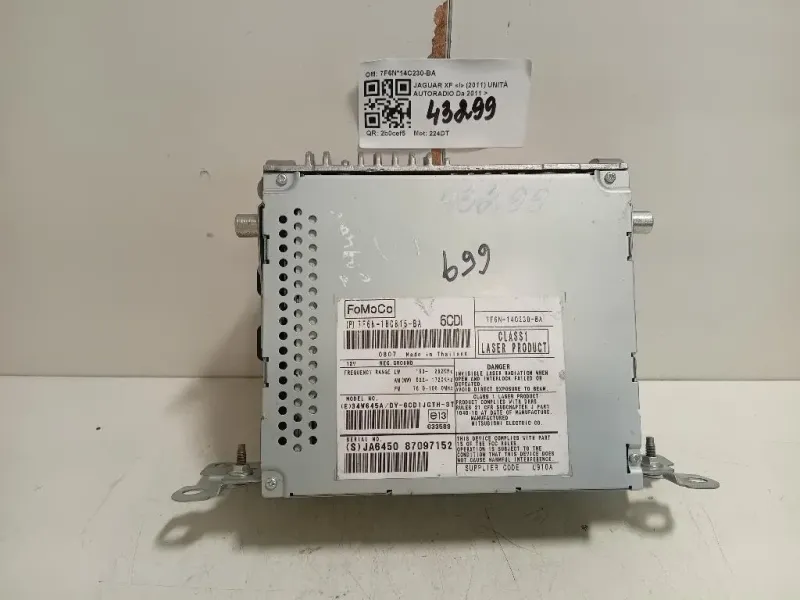 Unità Autoradio 7F6N14C230-BA Jaguar XF I 2011