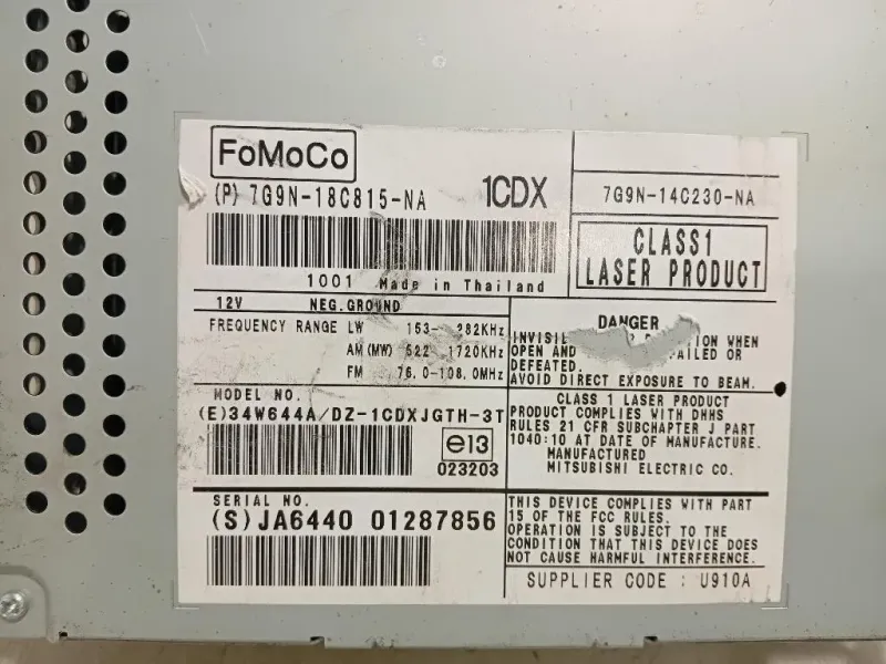 Unità Autoradio 7G9N-14C230-NA Jaguar XF I 2011