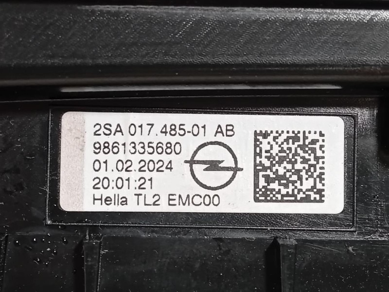 Fanale INT POST SX 9861335680 Opel Mokka B 2020