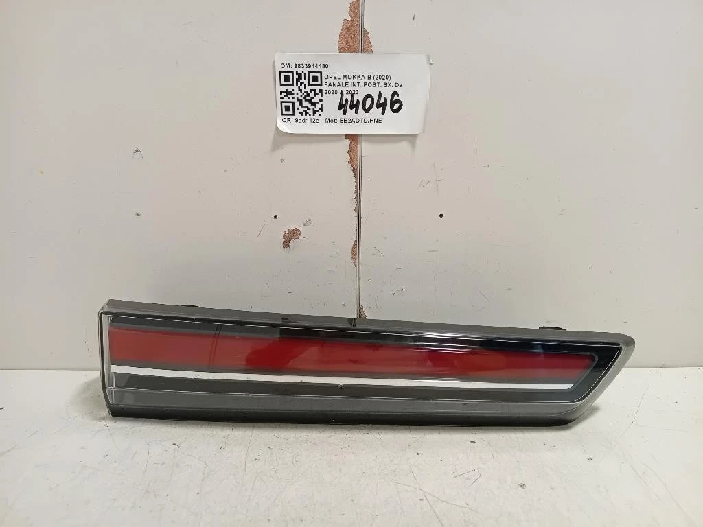 Fanale INT POST SX 9833944480 Opel Mokka B 2020