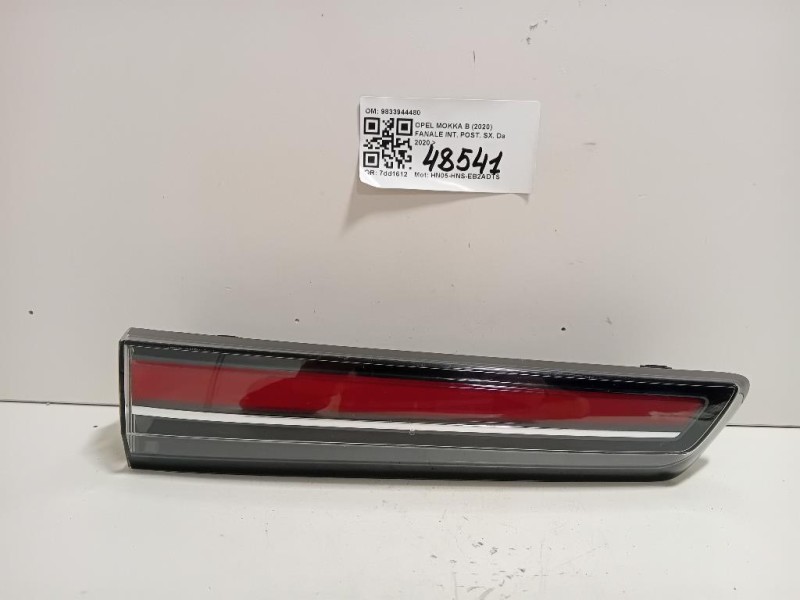 Fanale INT POST SX 9833944480 Opel Mokka B 2020