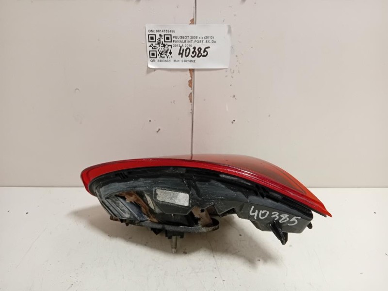 Fanale INT POST SX 9814758480 Peugeot 2008 I 2013