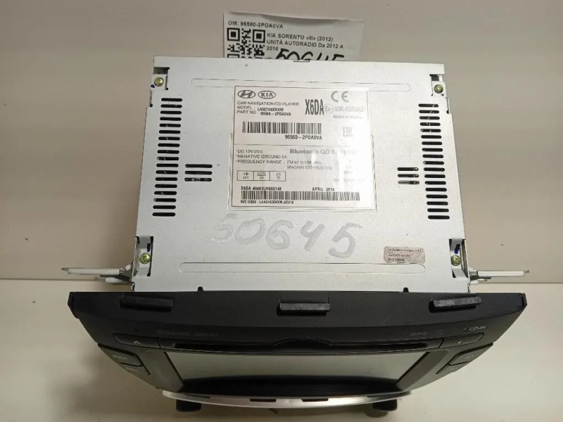 Unità Autoradio 96560-2PDA0VA Kia Sorento III 2012