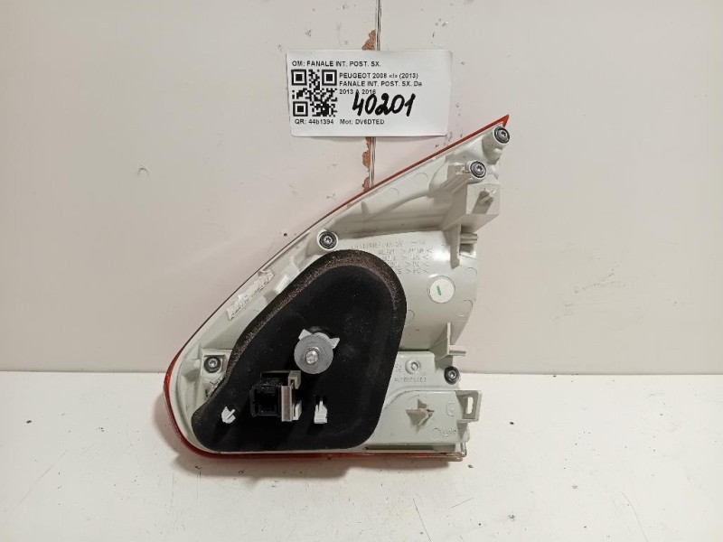 Fanale INT POST SX 9678074480 Peugeot 2008 I 2013