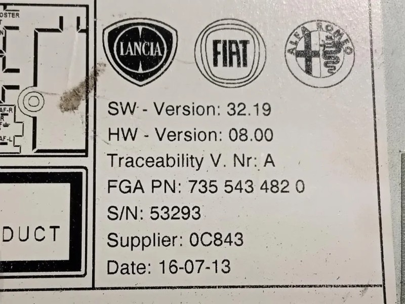 Unità Autoradio 7355434820 Lancia Ypsilon III 2011