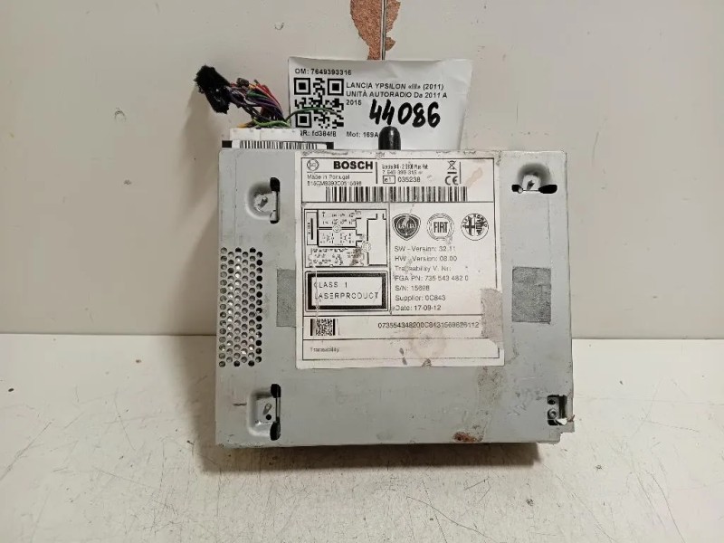 Unità Autoradio 7649393316 Lancia Ypsilon III 2011
