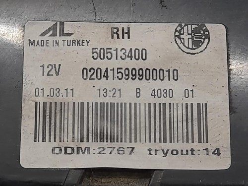 Fanale POST DX 20700207 Alfa Romeo Giulietta 2013