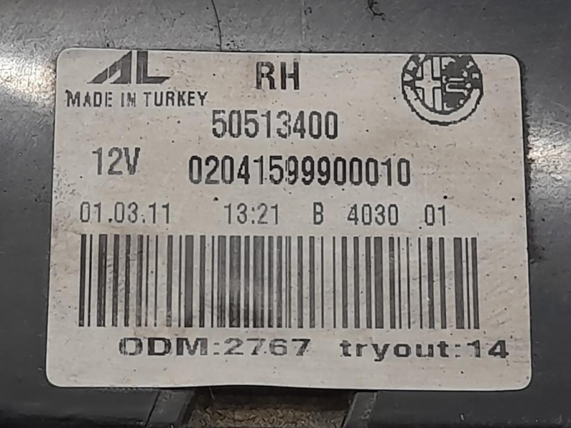 Fanale POST DX 20700207 Alfa Romeo Giulietta 2013