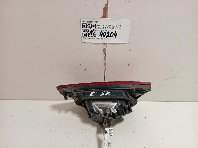 Fanale INT POST SX 265556573R Renault CLIO IV 2013