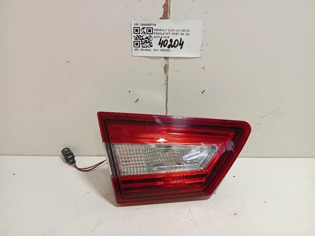 Fanale INT POST SX 265556573R Renault CLIO IV 2013