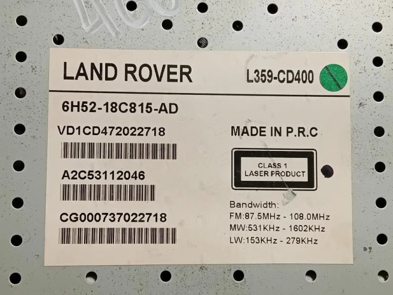 Unità Autoradio 6H52-18C815-AD Land Rover Freelander II 2007