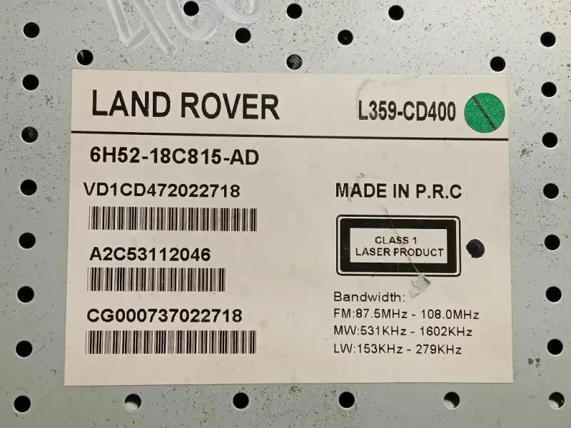 Unità Autoradio 6H52-18C815-AD Land Rover Freelander II 2007