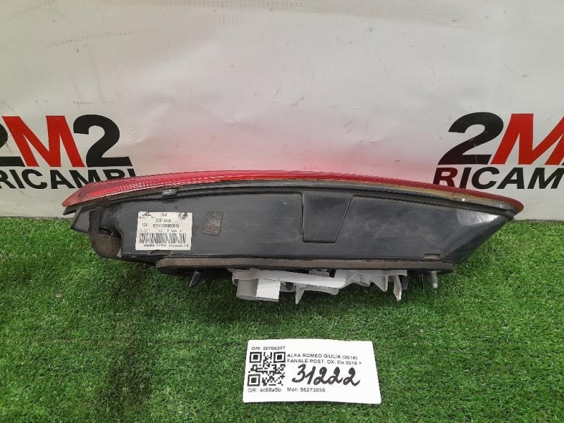 Fanale POST DX 20700207 Alfa Romeo Giulietta 2013