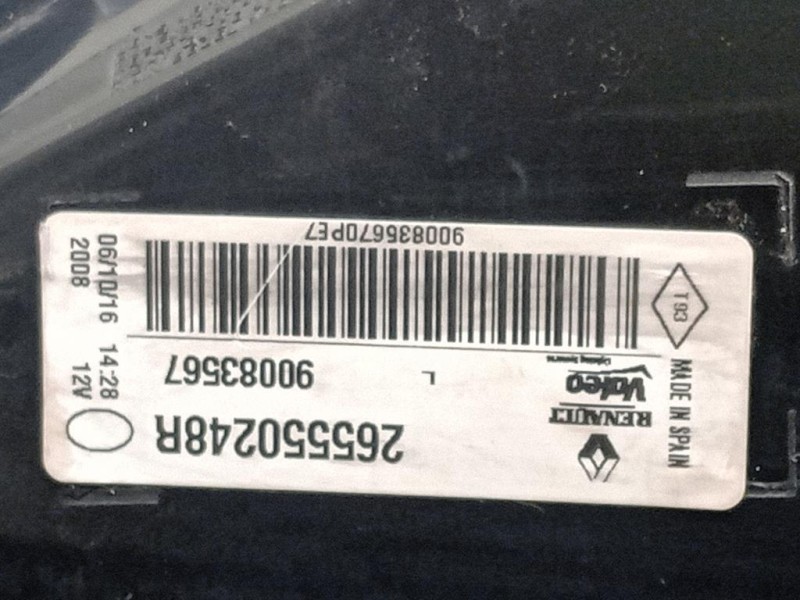 Fanale INT POST SX 265550248R Renault Mégane IV 2016