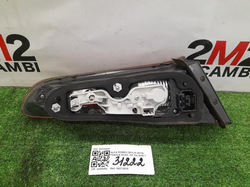 Fanale POST DX 20700207 Alfa Romeo Giulietta 2013