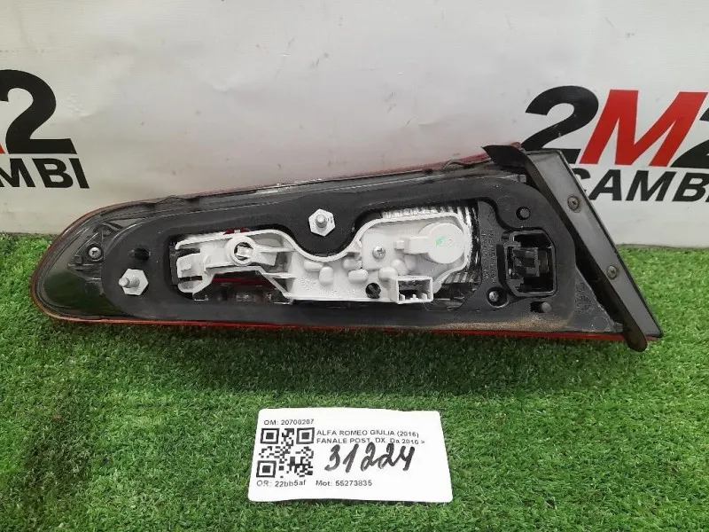Fanale POST DX 20700207 Alfa Romeo Giulietta 2013
