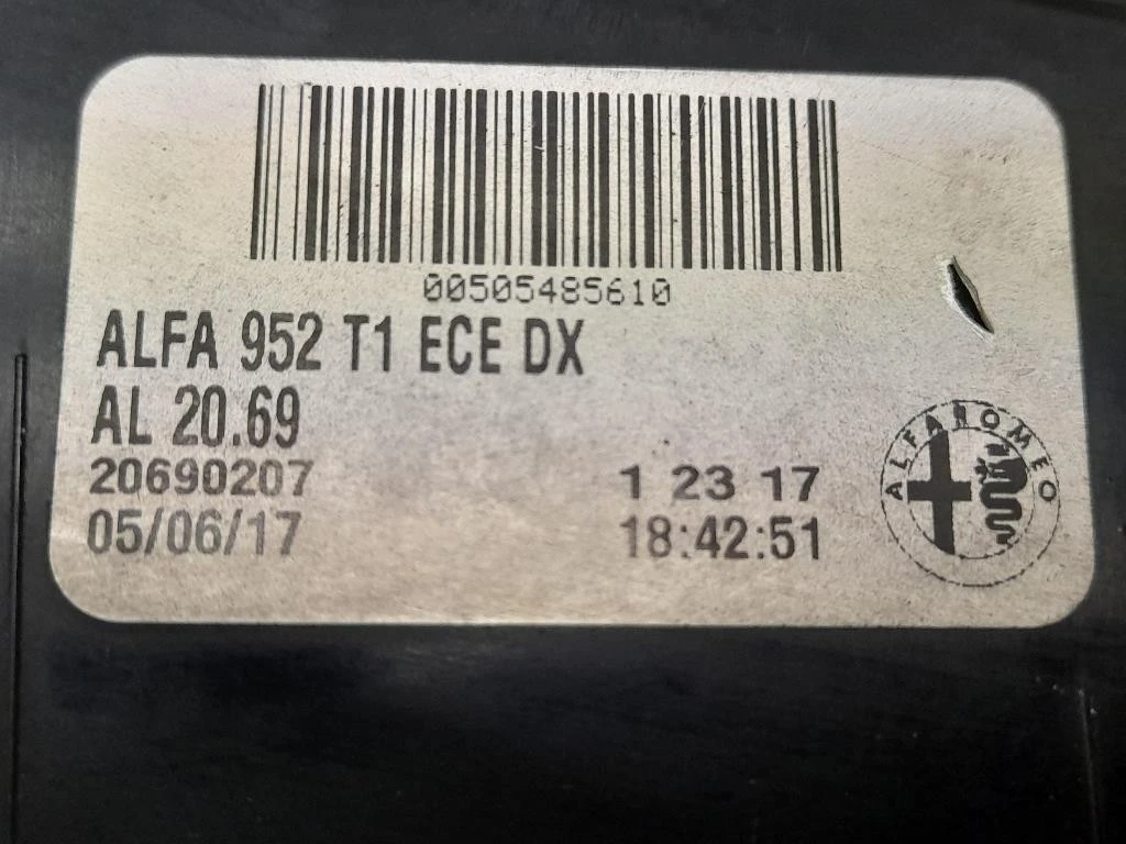 Fanale POST DX 20690207 Alfa Romeo Giulietta 2016