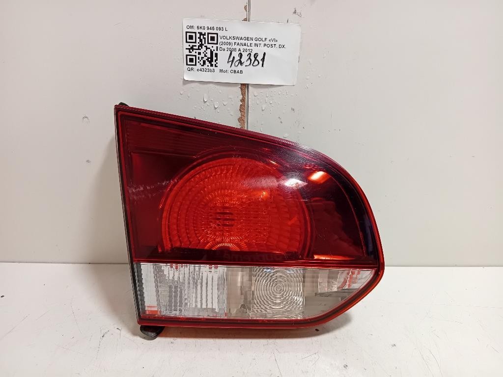 Fanale INT POST SX 5K0 945 093 L Volkswagen GOLF VI 2009