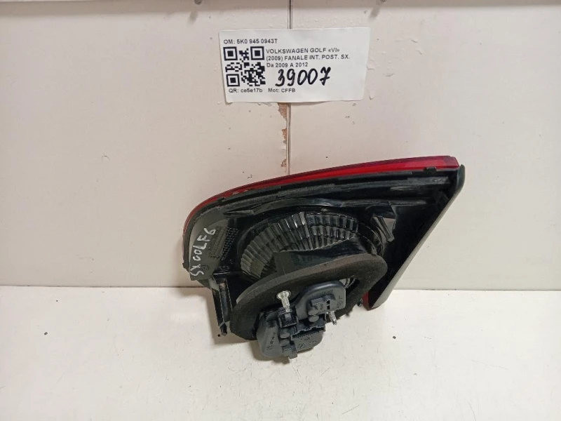 Fanale INT POST SX 5K0 945 0943T Volkswagen GOLF VI 2009