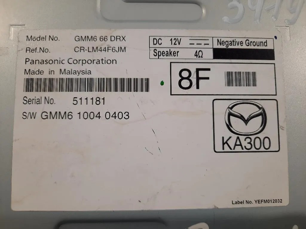 Unità Autoradio YEFA0500084 Mazda 6 III 2013