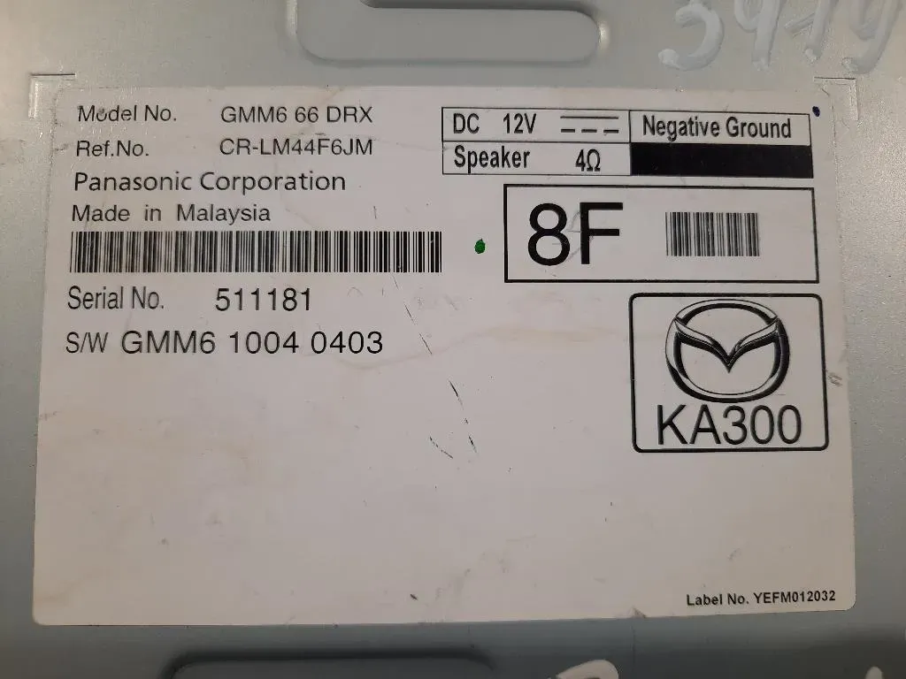 Unità Autoradio YEFA0500084 Mazda 6 III 2013