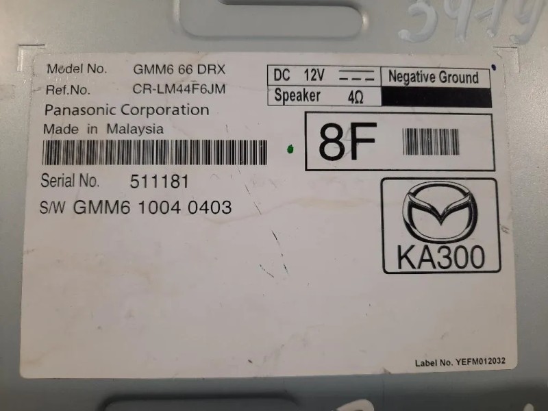 Unità Autoradio YEFA0500084 Mazda 6 III 2013