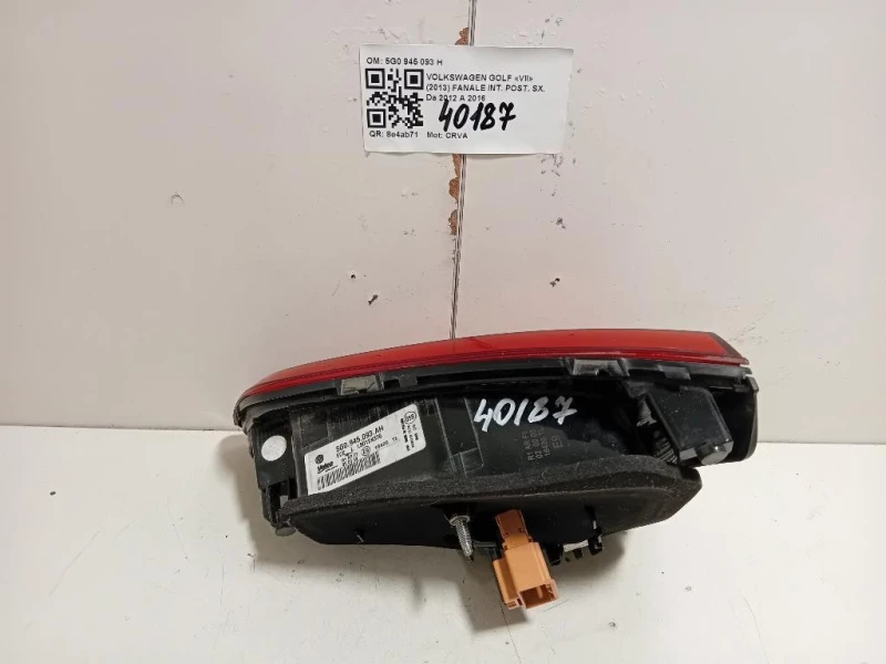 Fanale INT POST SX 5G0 945 093 H Volkswagen GOLF VII 2013
