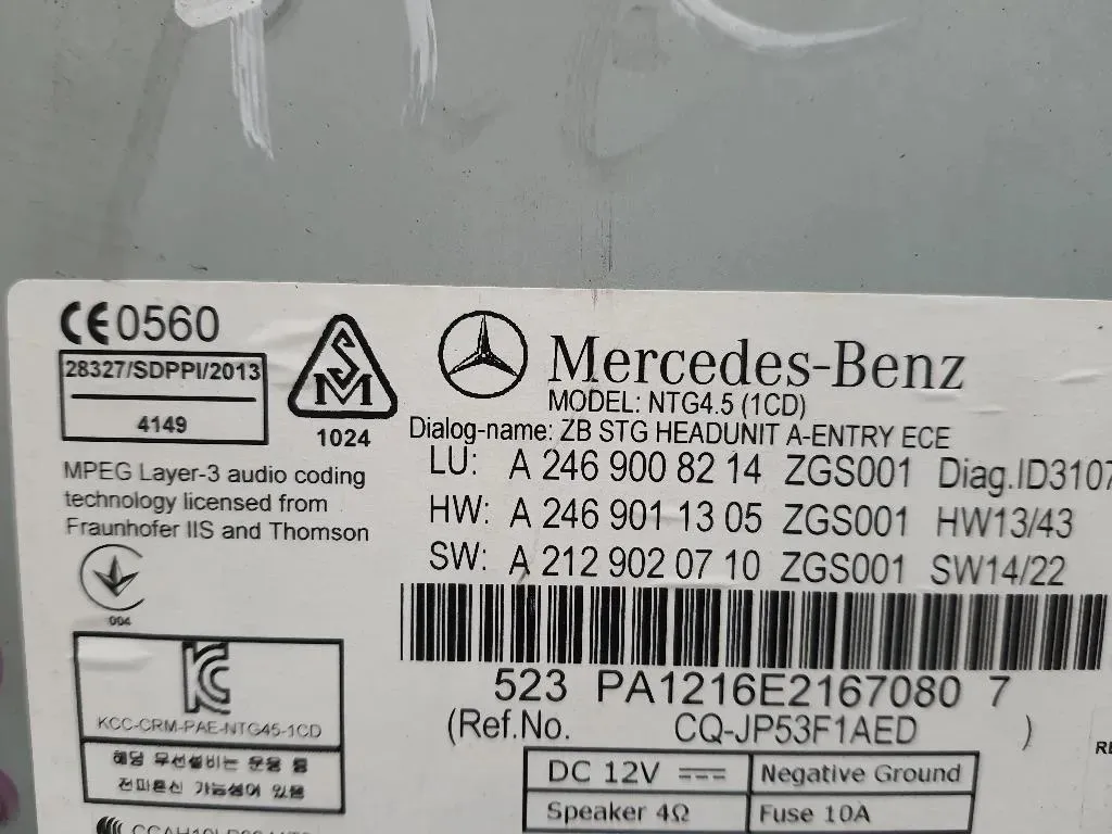 Unità Autoradio A2469008214 Mercedes Classe A W176 2013