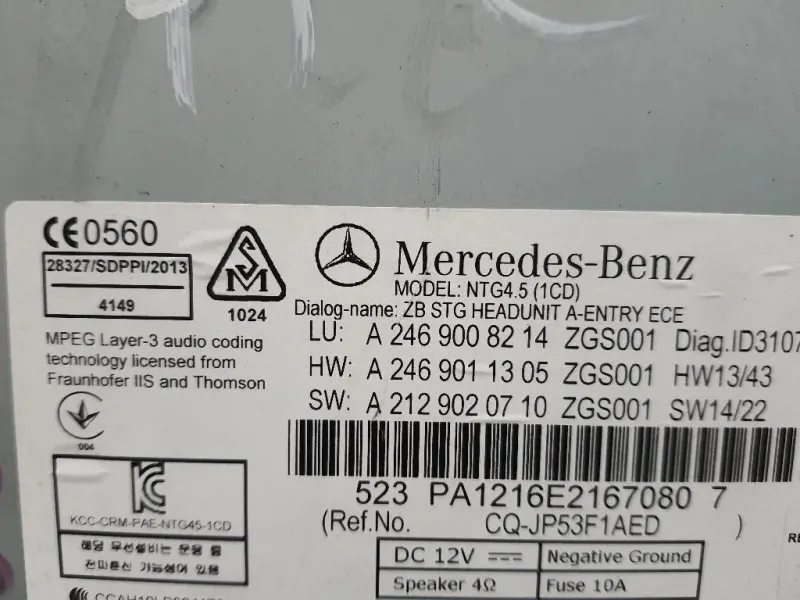 Unità Autoradio A2469008214 Mercedes Classe A W176 2013